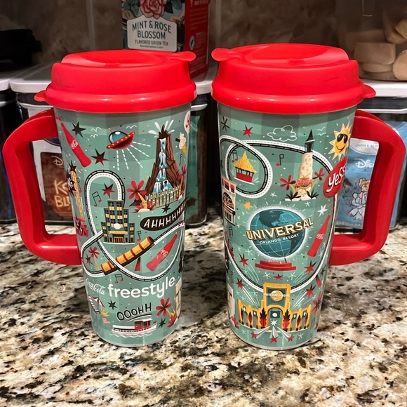 Universal Other - Universal Studios Orlando Islands Refillable Coke Freestyle Mugs Set of 2